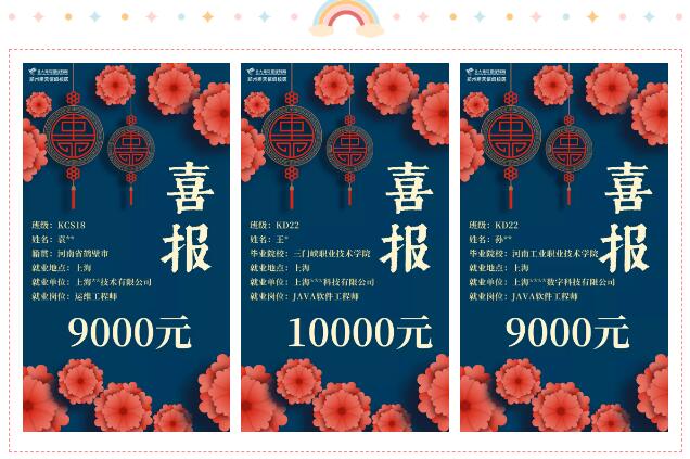 鄭州北大青鳥(niǎo)翔天信鴿學(xué)校就業(yè)喜報(bào)